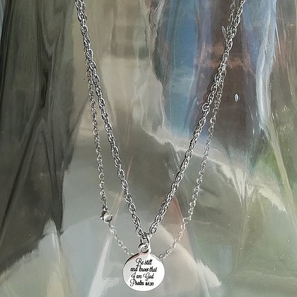 Christian Bible Verse Scripture Necklace - Picture 4 of 5